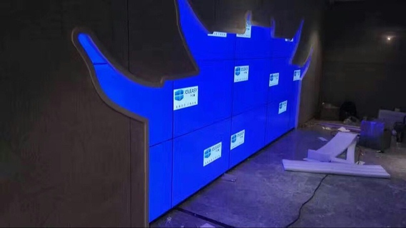 浙江寧波萬科桂語(yǔ)里55寸3.5mm3X5單元液晶拼接屏項(xiàng)目